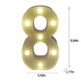 thumbnail image 2 of TopLLC Light Up Letters , LED Letters Lights Sign Alphabet And Number Big Lights Letter For Party Birthday Bar Battery Powered Christmas Decor Letter Lights on Clearance, 2 of 2