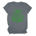 thumbnail image 2 of Meichang St Patricks Day T-Shirt Femme Vert Trèfle à Quatre Feuilles T-Shirts Graphiques Hauts Verts Décontracté Manches Courtes Col Rond T-Shirts St Patricks Day Liquidation, 2 of 3