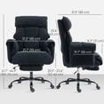 thumbnail image 3 of HOMCOM Chaise de Bureau avec Repose-Pieds Chaise d'Ordinateur Inclinable, Noir, 3 of 10