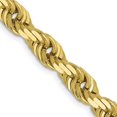 thumbnail image 1 of Diamond2Deal 10K Yellow Gold 5.5mm Diamond-Cut Rope Chain Necklace for Women 26", 1 of 4