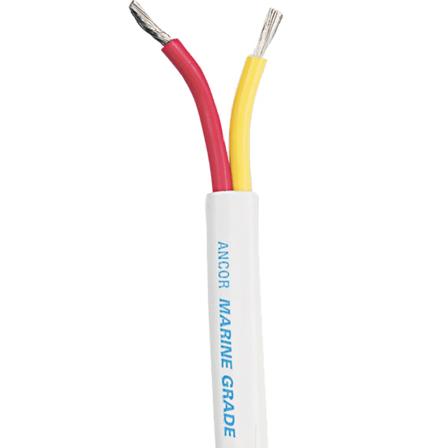 Ancor Fil Duplex 124125 Qualité Marine; Conducteur Torsadé; Plat; Calibre 10; Rouge/jaune; Longueur 250 Pieds; Conducteur en Cuivre Étamé/isolation PVC; Certifié UL/ABC; Conforme ROHS