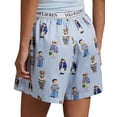 thumbnail image 2 of Polo Ralph Lauren Women's  Bear Striped Cotton Boxer - 4P0119 - R2809 (Medium, Oxford Blue), 2 of 3