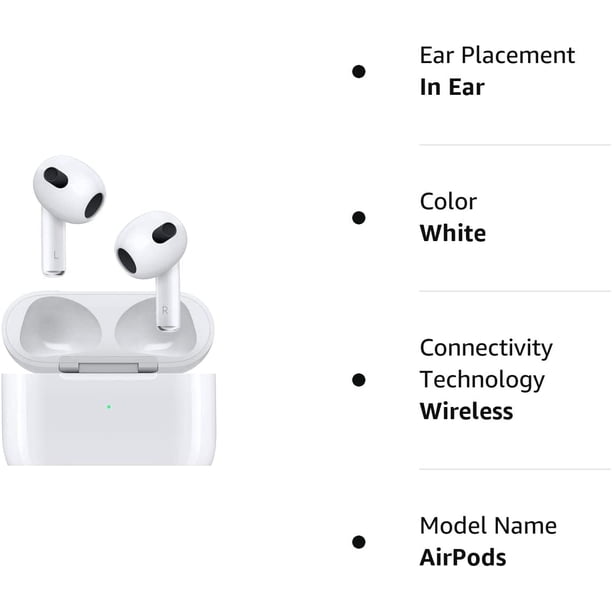 Apple AirPods (3rd generation) In-Ear True Wireless Earbuds with