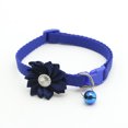 thumbnail image 4 of Collier pour Animal de Compagnie à Fleurs Ajustable en Strass Collier Mignon pour Chaton Collier Cloche Collier pour Chien, 4 of 10