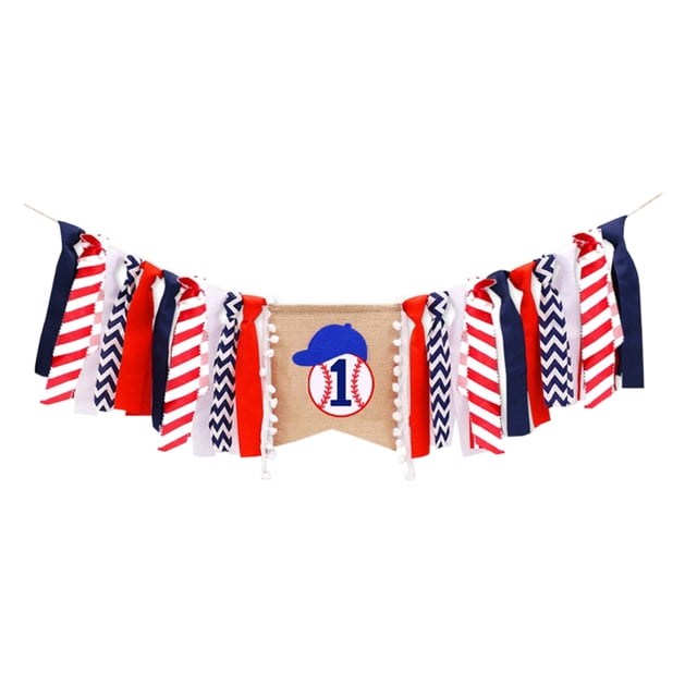 Party Banner Decorative Baseball Theme Hanging Banner Burlap Banner for Birthday