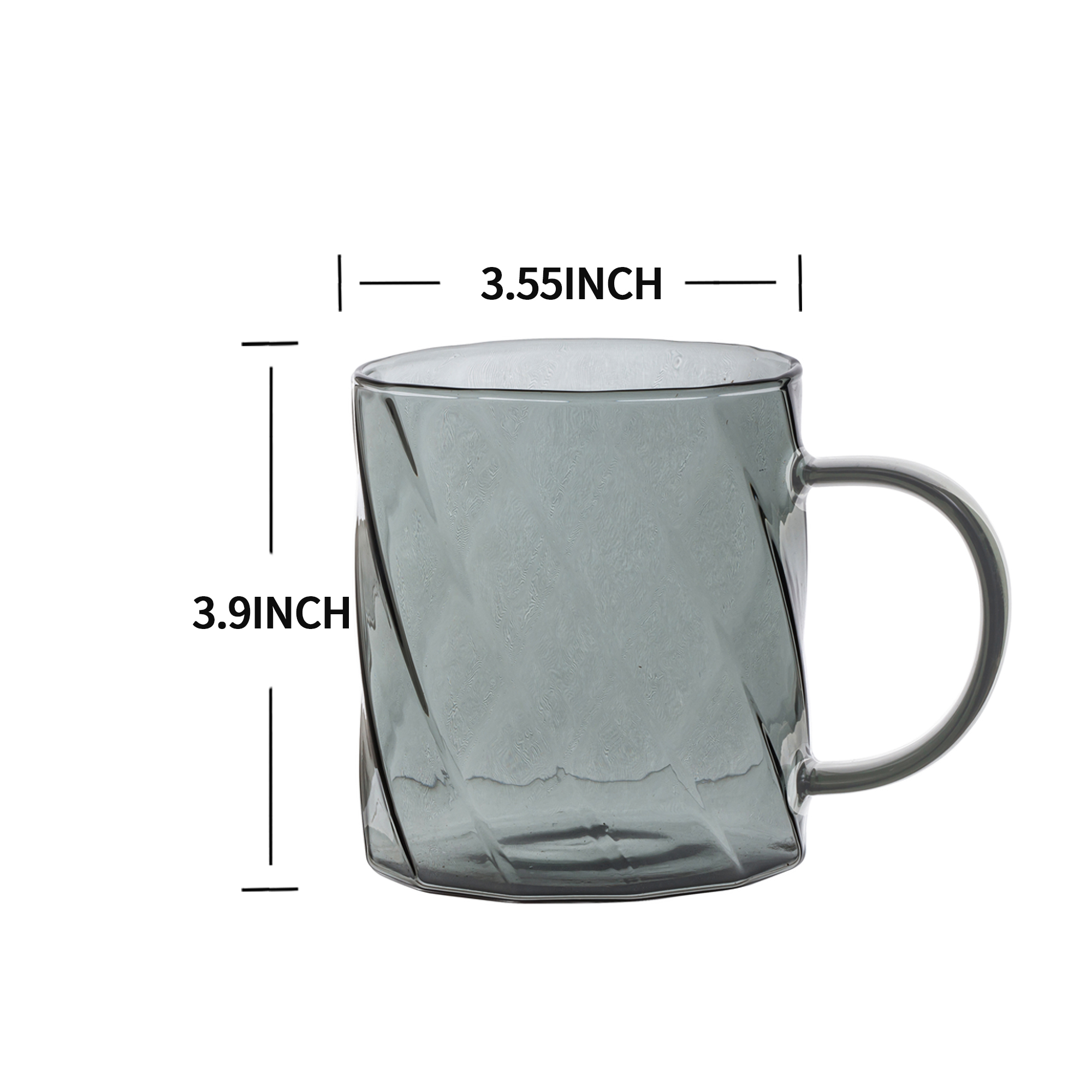 Mainstays 3.9in Swirl tasse en verre 17oz