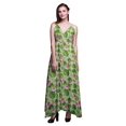 thumbnail image 1 of Bimba Robe Longue à Imprimé Floral pour Femmes, Bretelles Spaghetti, Col en V, Maxi, Tenue de Plage - Grand, 1 of 5