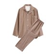 thumbnail image 1 of LSLJS Ensembles de Pyjama pour Hommes Décontractés Vêtements d'Intérieur Hauts à Manches Longues Pantalons Col Rabattu Pyjamas de Nuit Ensembles, Vêtements de Nuit pour Hommes Cadeaux pour Hommes, 1 of 4
