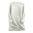 thumbnail image 5 of Hauts Femme Col Rond Poche Épaissie Peluche Chaude Manches Longues Hauts Blouse Femme en Liquidation, 5 of 5