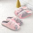 thumbnail image 4 of 1 Pair Women Slippers Cartoon Animal Pattern Winter Breathable Anti Skid Slippers for Home, 4 of 8