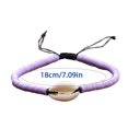 thumbnail image 4 of 1 Ensemble de Bracelets Tressés Fabriqués à la Main Confortable Cordon Réglable Bracelet Exotique Adolescent Filles Accessoire de Mode pour la Robe Quotidienne Violet, 4 of 8