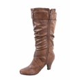 thumbnail image 2 of Maggie-39 Bottes Décontractées Mi-Mollet à Bout Rond à Talons Hauts à Fermeture Éclair pour Femmes, 2 of 2