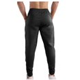thumbnail image 3 of Amzcrzy Cargo Pants for Men Men's Fashion Casual Solid Color Pockets Elastic Rope Waist Casual Cargo Pants Men's Pants Men's Cargo Pants Pants for Men Men's Clothing Slacks for Men, 3 of 4