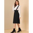 thumbnail image 4 of Unique Bargains Jupe Midi Plissée à Bretelles Rétro pour Femme à Taille Élastique avec Bretelles, 4 of 6