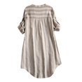 thumbnail image 4 of XZNGL Plus Size Top Women Button Up Pullover Cotton Striped Top Plus Size Tunic Blouse Button Up Shirt, 4 of 9