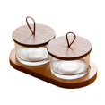 thumbnail image 3 of veasfak Wooden Serving Dish Tray Ddivided Dishes for Appetizers Side Dishes Sala 2 grid, 3 of 9