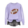 thumbnail image 2 of Meichang Chandails de Football pour Femmes, Coupe Ample, Manches Longues, Col Ras du Cou, Chandail à Imprimé de Football pour Jour de Match, Chandail à Manches Longues à Enfiler, Coupe Ample, Chandail Sundy, 2 of 5