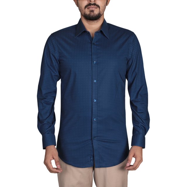 Chemise Habillée pour Homme à Imprimé Marine