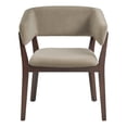 thumbnail image 1 of Blake Modern Wood Faux Mohair Armchair in Linen, 1 of 8