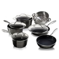 thumbnail image 1 of Granitestone Diamond Platinum 10 Piece Ultra Nonstick Mineral Infused Hammered Durable Easy Clean Pots and Pans Cookware Set, 1 of 3