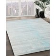 thumbnail image 3 of Ahgly Tapis Rond Contemporain Lavable en Machine Bleu Golfe, 9 Pieds Rond, 3 of 7