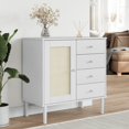 thumbnail image 1 of vidaXL Sideboard SENJA Rattan Look White 80x40x80 cm Solid Wood Pine, 1 of 5