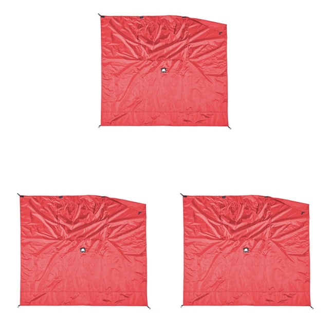 Clam Quick-Set Panneau Pare-Vent et Pare-Soleil pour Tente d'Écran, Accessoire Seulement, Rouge (Lot de 3). Trois Panneaux en Tissu Poly-Oxford Rouges Conçus pour une protection Accrue contre le Vent, la Pluie et le Soleil. Compatibles avec les Modèles de Tentes d'Écran Sport Escape Rouges, Ces Panneaux s'Attachent Facilement via des Anneaux en D et des Velcro. Comprend un Sac de transport pour un Rangement et un transport Pratiques. Idéal pour le camping, les Pique-Niques, les Sorties à la Plage et les Événements Sportifs.