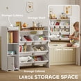 thumbnail image 4 of Qaba Kids Bookshelf and Toy Storage Organizer with 8 Removable Bins, White, 4 of 10