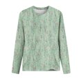 thumbnail image 4 of Jovati Blouse Décontractée à Manches Longues à Col Rond pour Femmes, Mélange Polyester Spandex, Coupe Ample, Design à Imprimé Numérique, Tissu Doux et Confortable, Haut Respirant et Léger, 4 of 5
