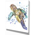 thumbnail image 1 of Designart - Blue Sea Turtle - Animal Canvas Art Print, 1 of 1