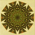 thumbnail image 1 of Ahgly Company Tapis d'Intérieur Lavable en Machine Carré Transitionnel Chrome Or Jaune, 5 Pieds Carré, 1 of 7