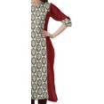 thumbnail image 3 of Moomaya Kurti Imprimée pour Femmes, Kurta Tunique Longueur Genou, Hauts à Col en V, Robe Grande Taille, 3 of 6
