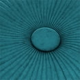 thumbnail image 3 of Renee Pouf Rond Transitionnel en Tissu de Velours Turquoise, 3 of 8