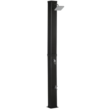 Outsunny Solar Heated Shower with Free-Rotating Shower Head, 7 FT