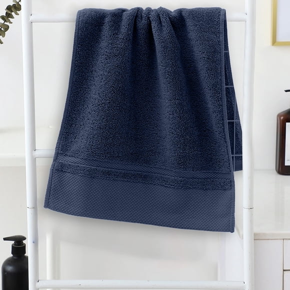 Meitianfacai Grande Serviette de Bain en Coton Extra Épaisse Serviette de Bain pour Adulte Serviette de Plage pour Spa Hôtel Usage Domestique Douce Absorbante à Séchage Rapide (Bleu)