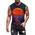 thumbnail image 2 of EGNMCR Débardeurs Homme Nouvelle Mode Décontractée Débardeur Sans Manches pour Homme Col Rond Imprimé Hawaïen Sport Col Rond, 2 of 5