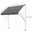 thumbnail image 3 of Outsunny Auvent Rétractable Manuel 10 X 5 Pi, Auvent Pare-Soleil pour Patio, Gris, 3 of 10