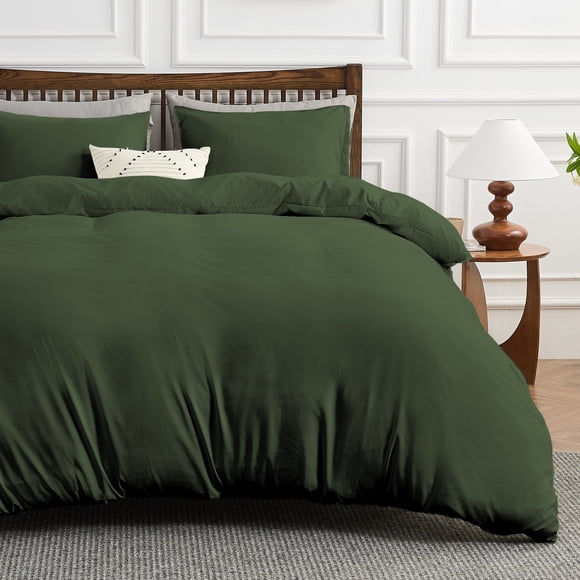 Gogreen Luxury King Duvet Cover, Soft & Breathable Microfiber 3 Pieces King Bedding Sets, King Comfy Duvet Cover, with Zipper Closure