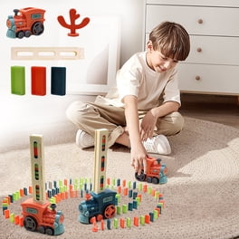 Milisten – Jeu De Dominos éducatif 5 Sacs X 20 Pièces, Blocs Colorés Pour Train Domino, Activité Créative Pour Filles Et Garçons