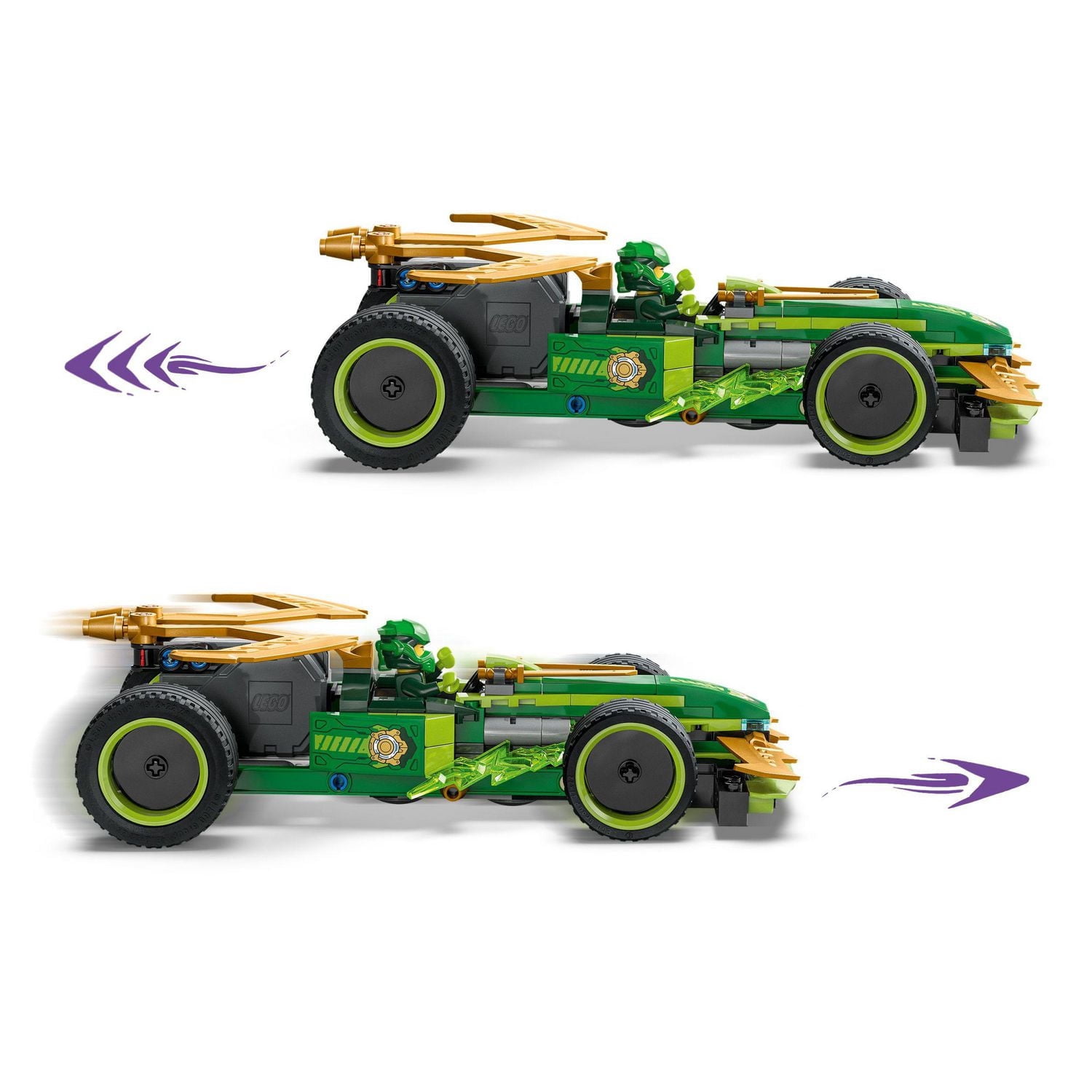 LEGO NINJAGO Lloyd's Pull-Back Race Car Toy - Building Toy for Pretend Play for Boys and Girls, Ages 7+ - Toy Car for Kids with 2 Minifigures - Gift Idea for Birthdays - 71828