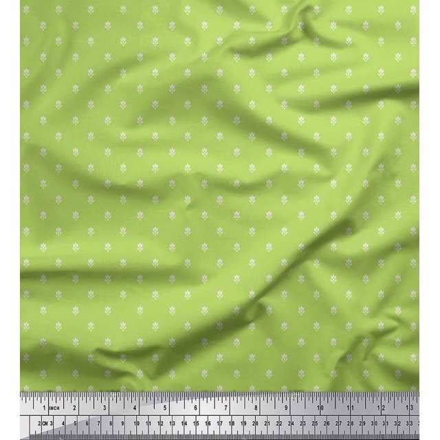 Soimoi Cotton Cambric Fabric Flower Artistic Decor Fabric Printed Yard 56 Inch Wide