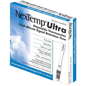 NexTemp Ultra Disposable Farhrenheit Thermometer - 100 Pack