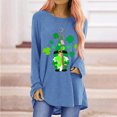 thumbnail image 2 of QIPOPIQ T-Shirts à Manches Longues pour Femmes à Col Rond T-Shirts de la Saint-Patrick Tunique Shamrock T-Shirt Imprimé T-Shirt Vert Chanceux T-Shirts de la Saint-Patrick T-Shirt à Col Rond T-Shirts de Fête Offres, 2 of 5