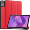 thumbnail image 1 of DWaybox Case for Lenovo Idea Tab Plus 12.1 inch 2025 Model, Shockproof Protective Cover with Kickstand, Built-in Pen Slot & Auto Wake/Sleep, Folio Matte TPU Smart Cover -Red, 1 of 4