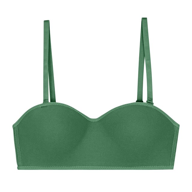RKSTN Bras for Women Traceless Comfortable No Steel Ring Removable shoulder strap Convertible Bras Solid Color Breathable Gathering Push up Strapless Bras