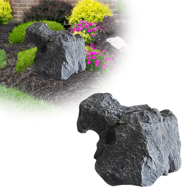 Realistic Fake Rock Covers for Outdoor Landscaping, Lightweight Artificial Decorative Rocks Made of Durable PU Foam, Perfect for Yard Garden Decor and Well Cover Concealment
