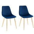 thumbnail image 1 of Domina Black velvet Dining Chair Set of 2, 1 of 7