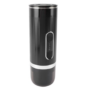 Portable Electric Coffee Machine, 7500mAh Capacity Black Car Coffee Maker 3 in 1 80ml Capacity Heat Insulation  for Camping