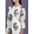 thumbnail image 2 of Bimba 3/4 Sleeve Kurta Printed Straight Kurti Summer Clothing For Women, 2 of 6