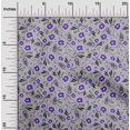 thumbnail image 2 of oneOone Polyester Spandex Purple Fabric Floral Craft Projects Decor Fabric Printed By The Yard 56 Inch Wide, 2 of 4